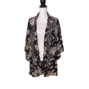 B.O.G. Collective New with Tags Floral Kimono Lightweight Bohemian Women’s M/L